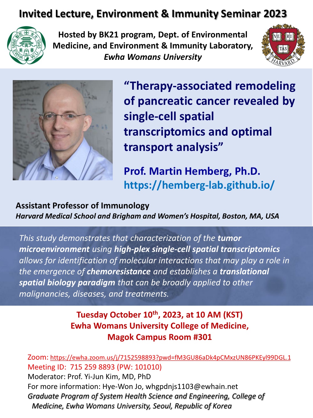 Therapy-associated remodeling of pancreatic cancer revealed by single-cell spatial transcriptomics and optimal transport analysis (2023.10.10)